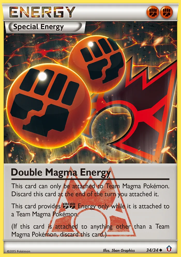 Double Magma Energy #34 Double Crisis Pokemon card