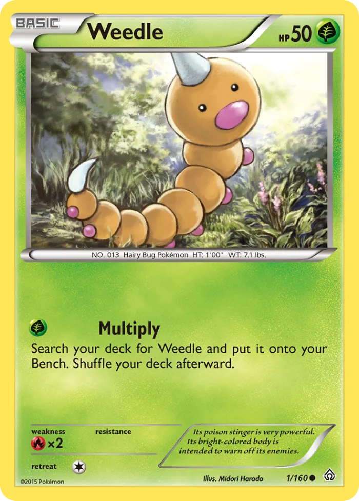 Weedle #1 Primal Clash Pokemon card