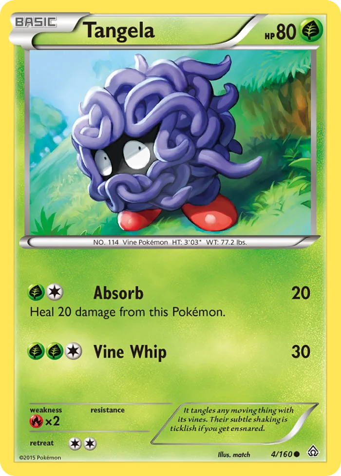 Tangela #4 Primal Clash Pokemon card