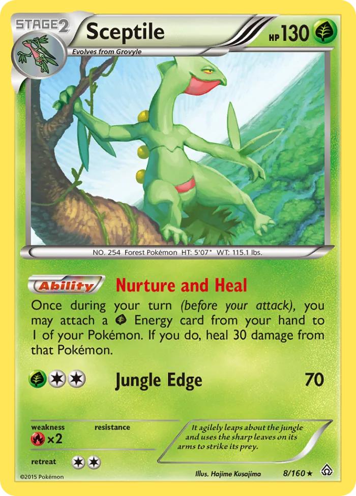 Sceptile #8 Primal Clash Pokemon card
