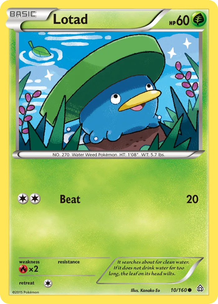 Lotad #10 Primal Clash Pokemon card