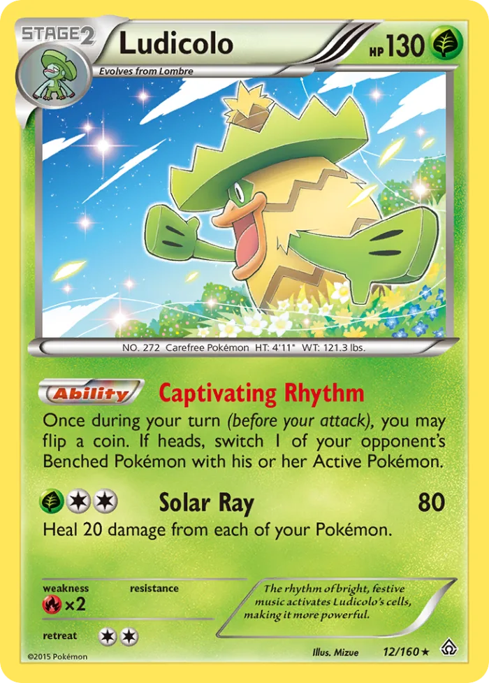 Ludicolo #12 Primal Clash Pokemon card