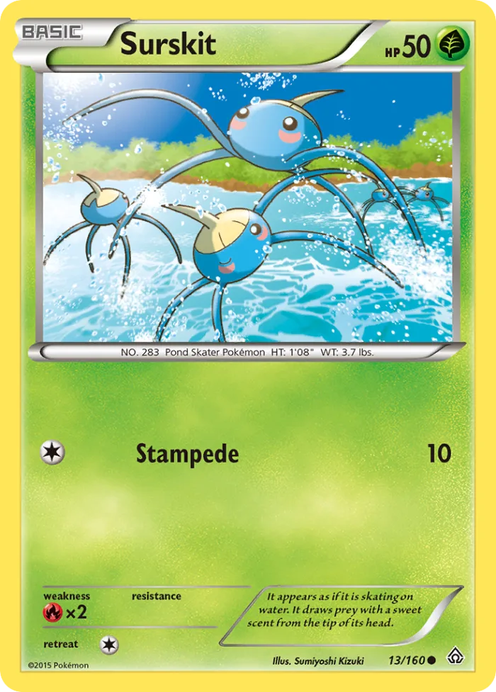 Surskit #13 Primal Clash Pokemon card