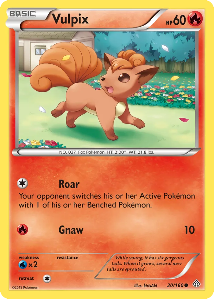 Vulpix #20 Primal Clash Pokemon card