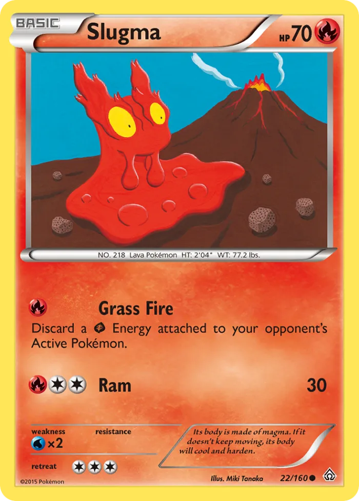 Slugma #22 Primal Clash Pokemon card