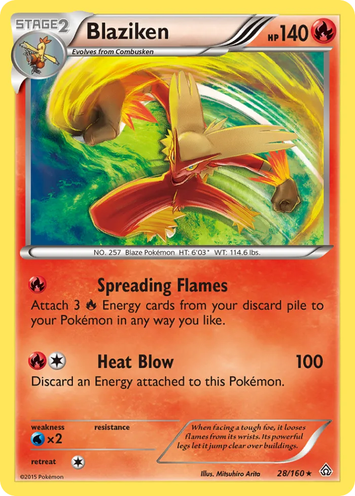 Blaziken #28 Primal Clash Pokemon card