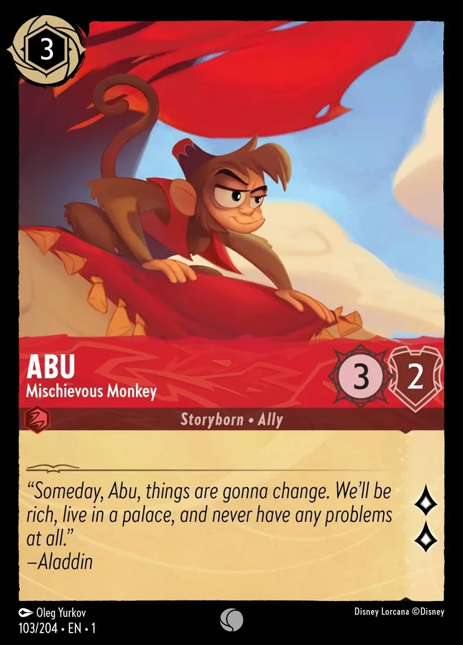 Abu #103 The First Chapter Disney Lorcana card