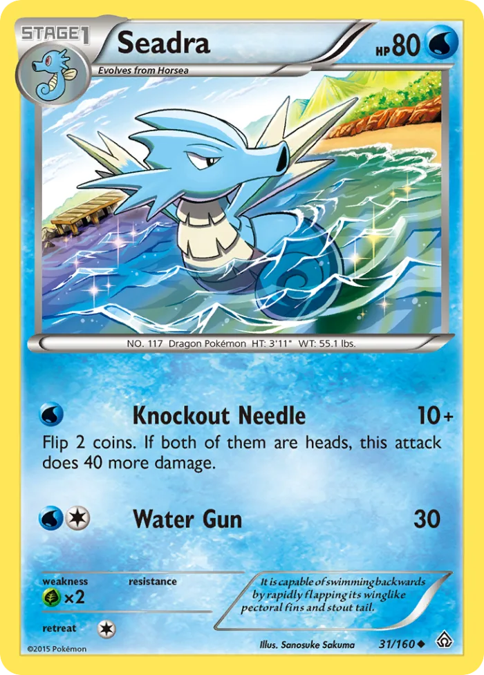 Seadra #31 Primal Clash Pokemon card