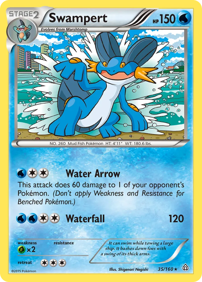 Swampert #35 Primal Clash Pokemon card