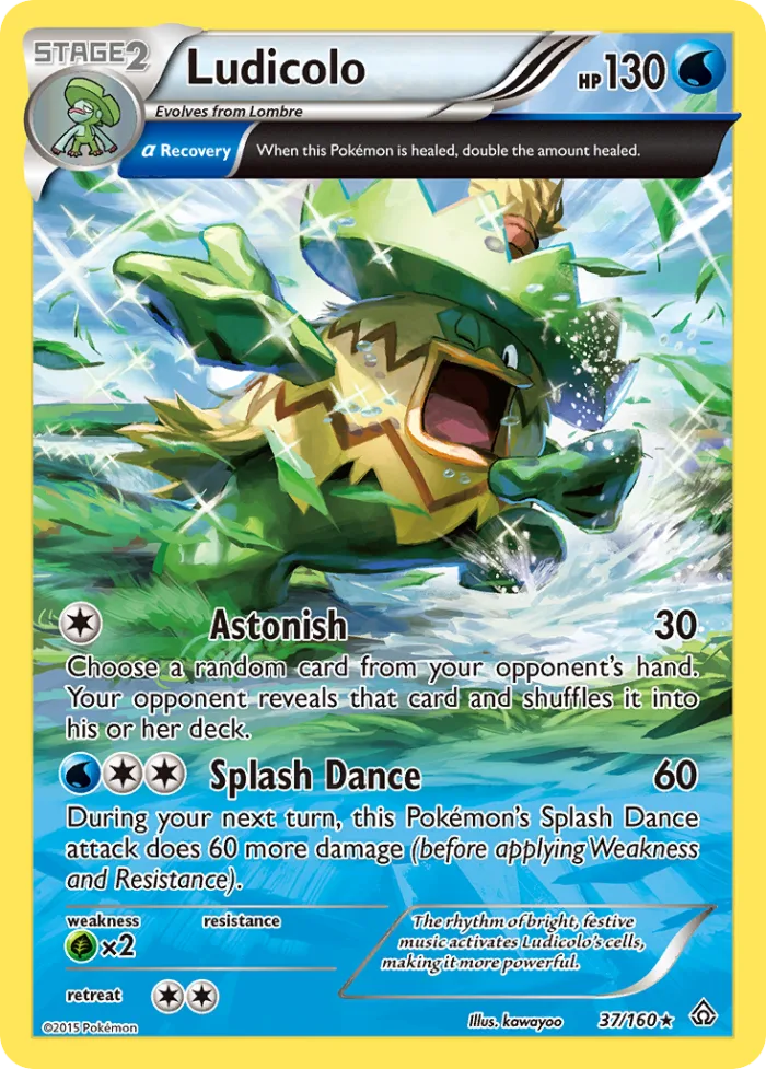 Ludicolo #37 Primal Clash Pokemon card