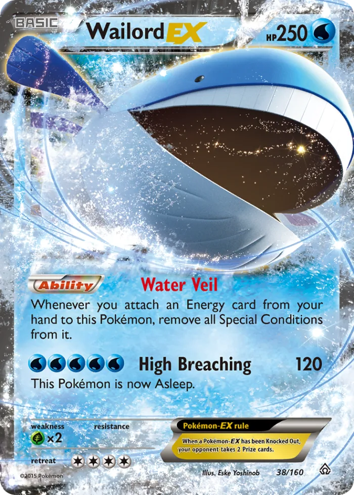 Wailord-EX #38 Primal Clash Pokemon card