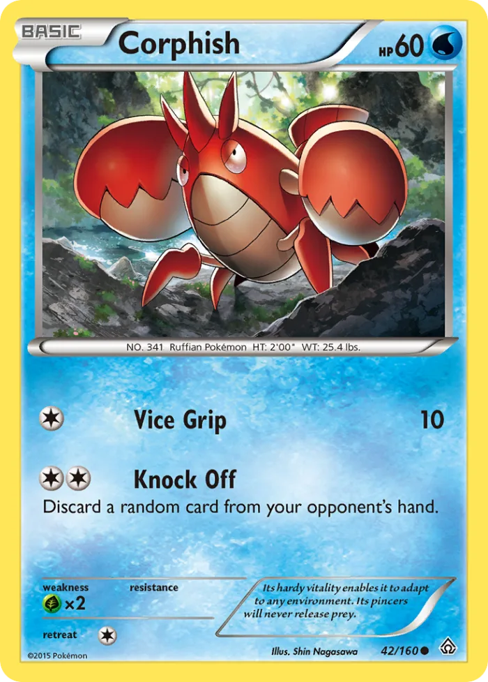 Corphish #42 Primal Clash Pokemon card