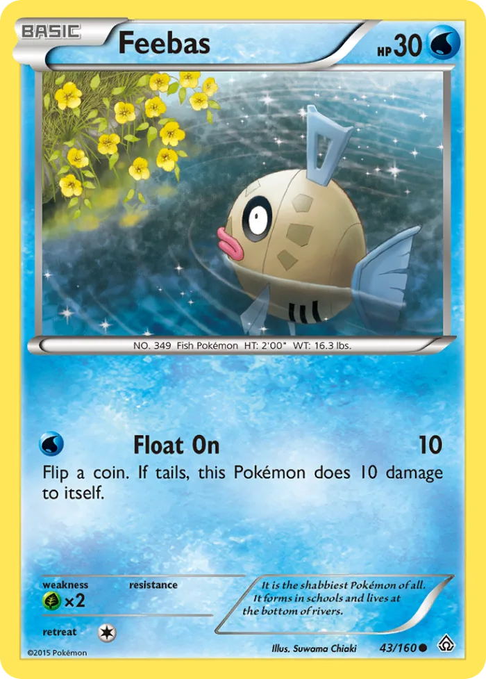 Feebas #43 Primal Clash Pokemon card