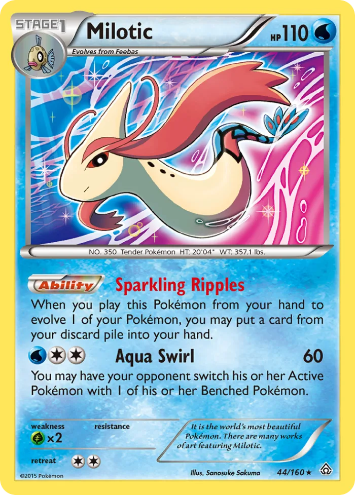 Milotic #44 Primal Clash Pokemon card