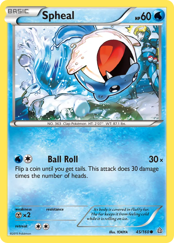 Spheal #45 Primal Clash Pokemon card
