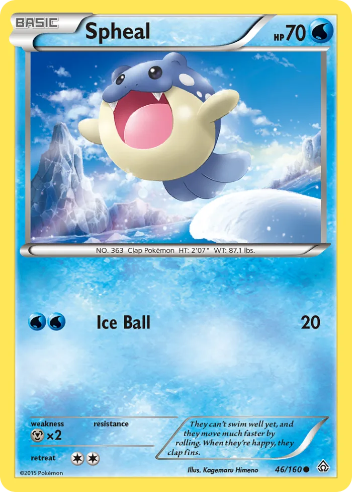 Spheal #46 Primal Clash Pokemon card