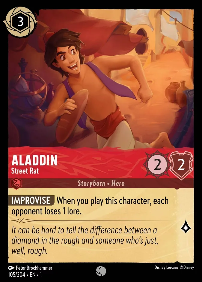 Aladdin #105 The First Chapter Disney Lorcana card