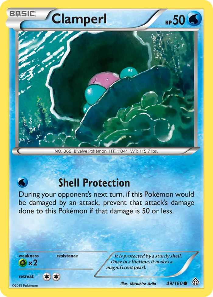 Clamperl #49 Primal Clash Pokemon card
