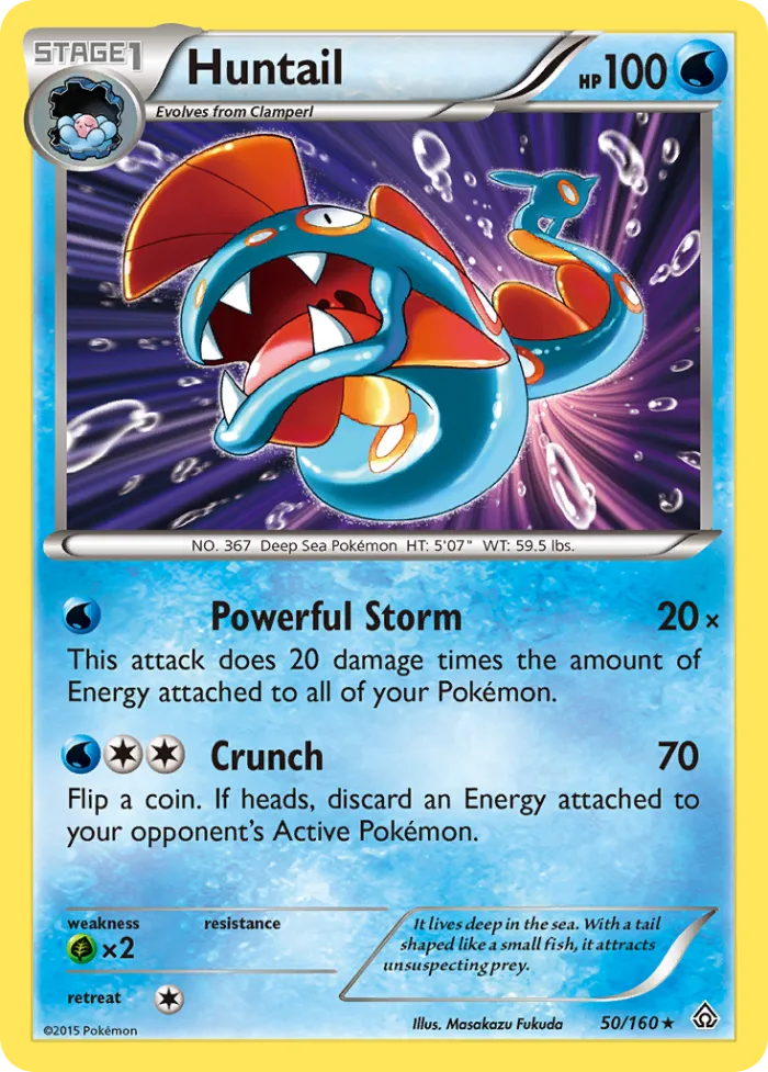 Huntail #50 Primal Clash Pokemon card