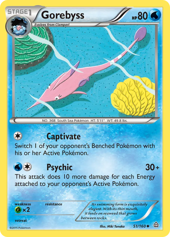 Gorebyss #51 Primal Clash Pokemon card