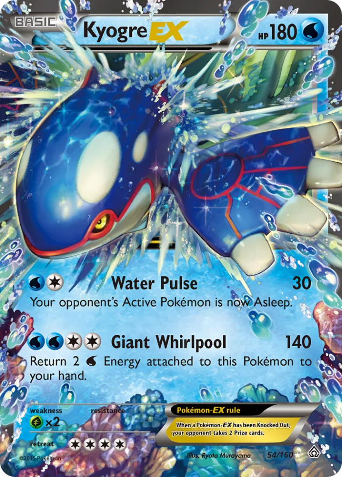 Kyogre-EX #54 Primal Clash Pokemon card
