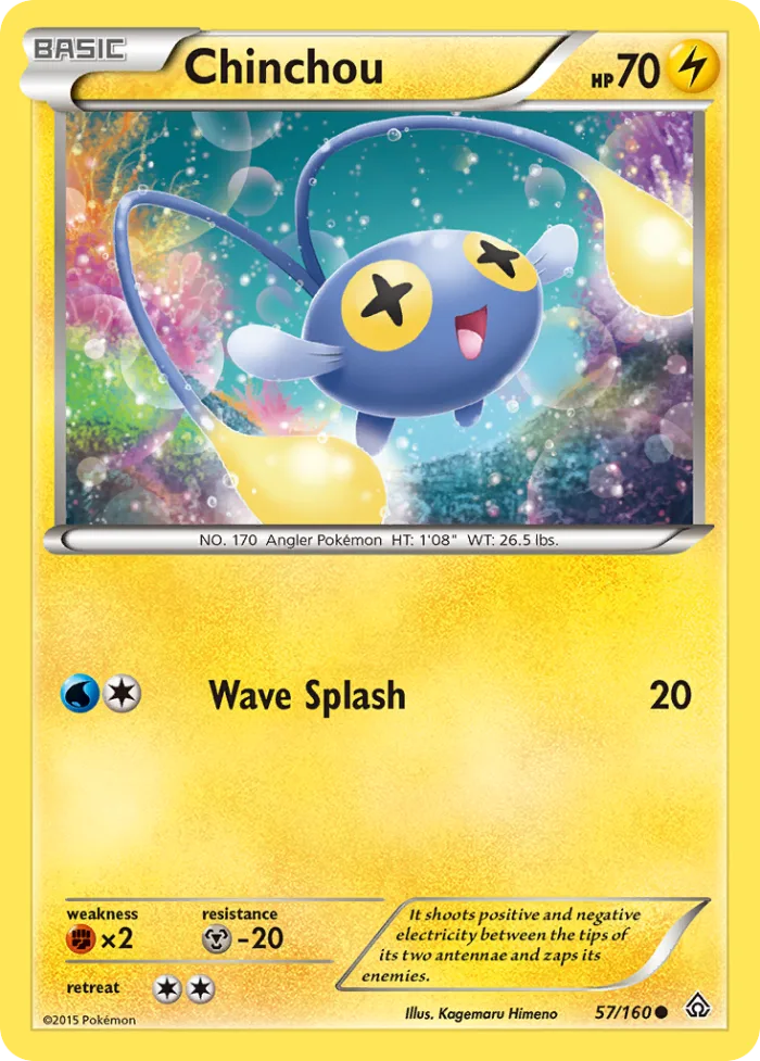 Chinchou #57 Primal Clash Pokemon card