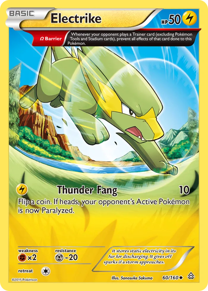 Electrike #60 Primal Clash Pokemon card