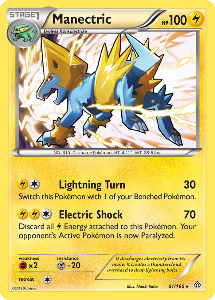 Manectric #61 Primal Clash Pokemon card