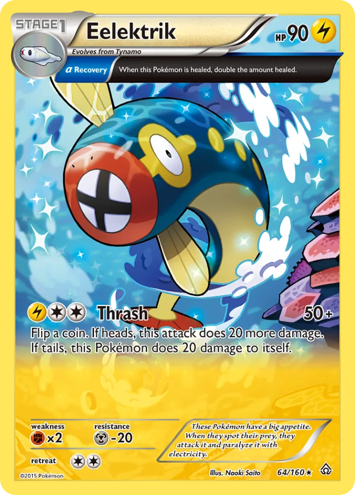 Eelektrik #64 Primal Clash Pokemon card