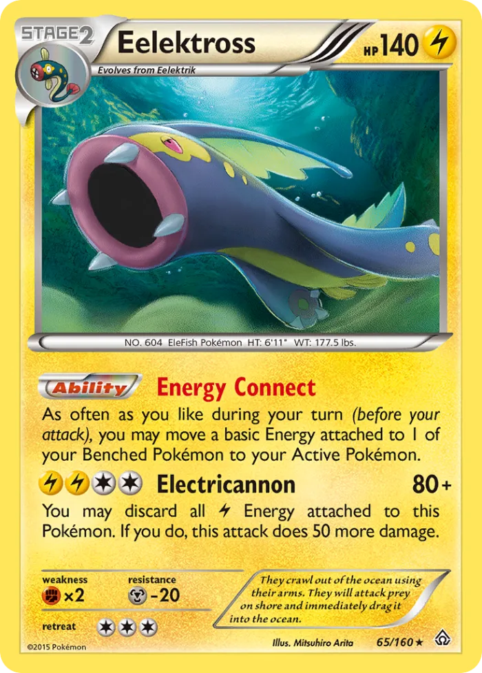 Eelektross #65 Primal Clash Pokemon card