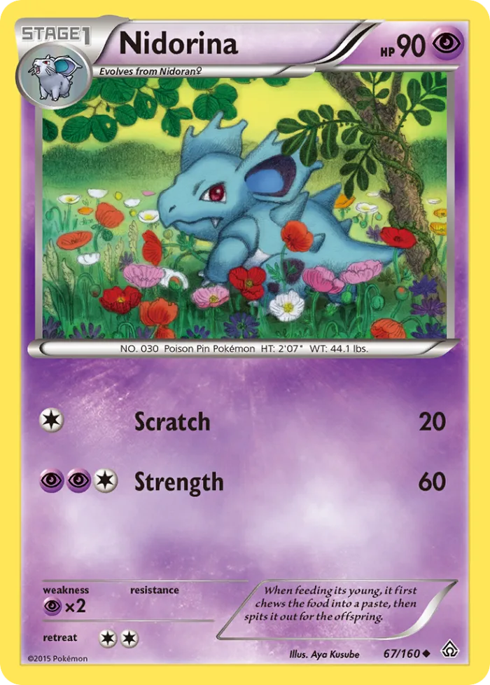 Nidorina #67 Primal Clash Pokemon card
