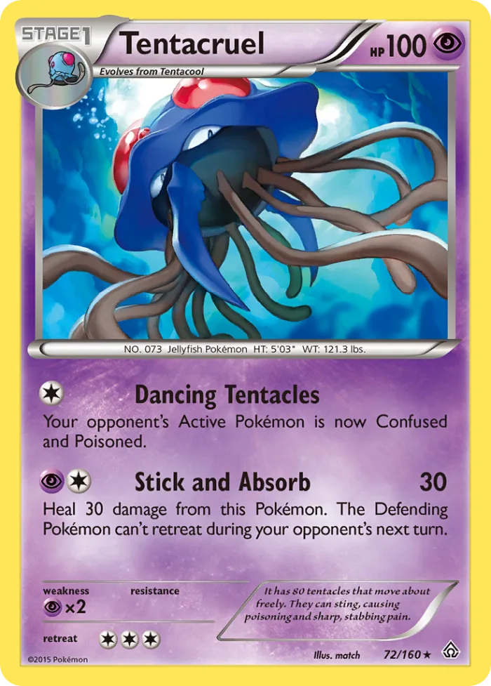 Tentacruel #72 Primal Clash Pokemon card