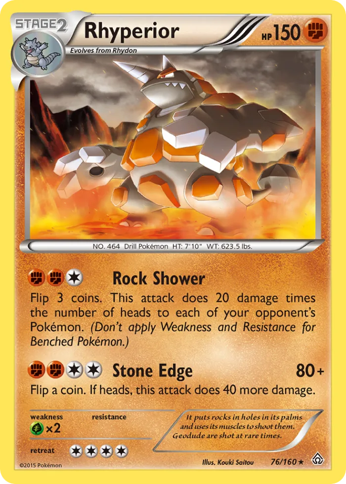 Rhyperior #76 Primal Clash Pokemon card