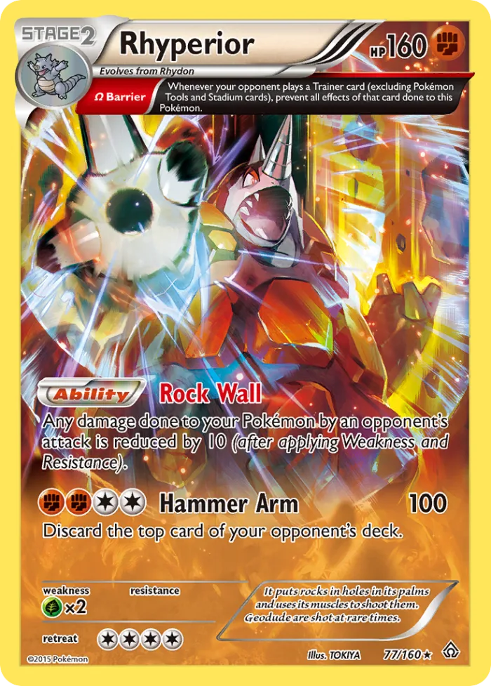 Rhyperior #77 Primal Clash Pokemon card