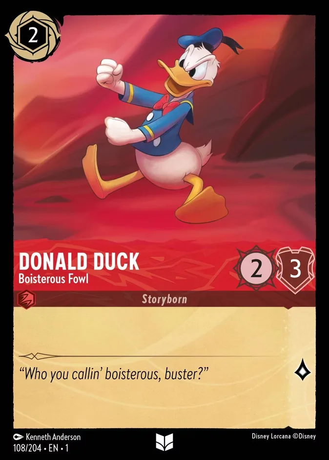 Donald Duck #108 The First Chapter Disney Lorcana card