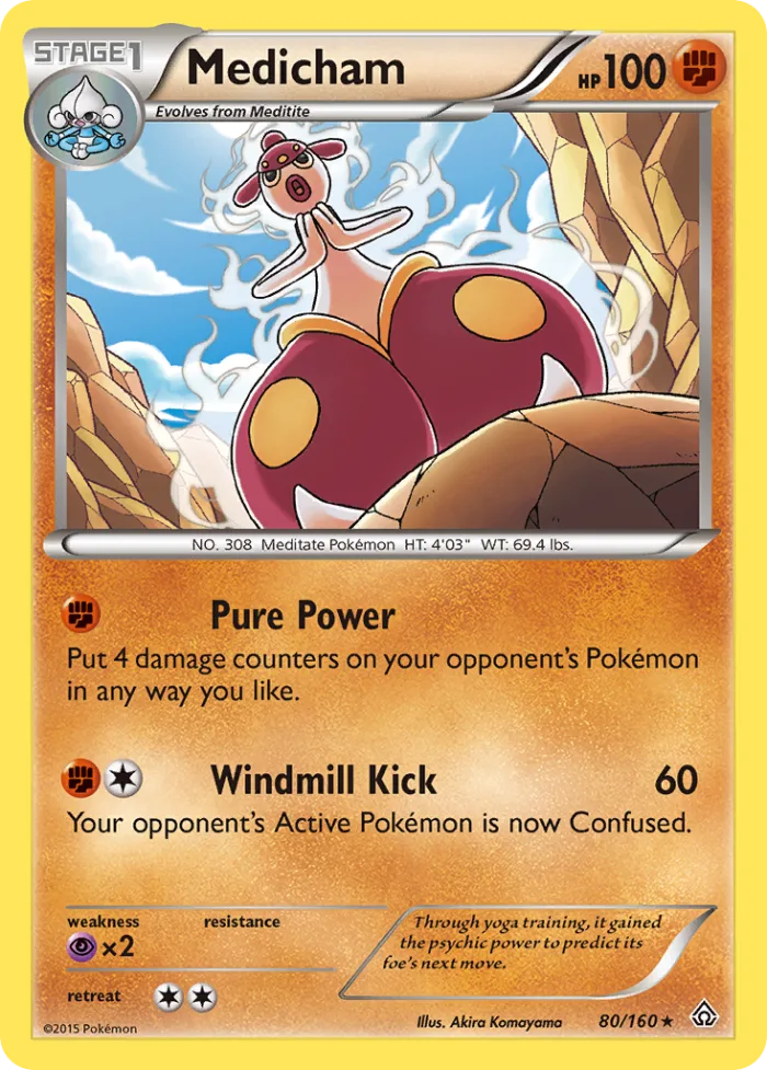 Medicham #80 Primal Clash Pokemon card
