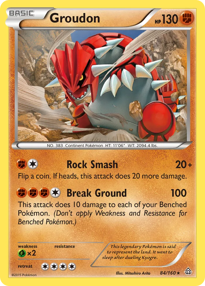 Groudon #84 Primal Clash Pokemon card