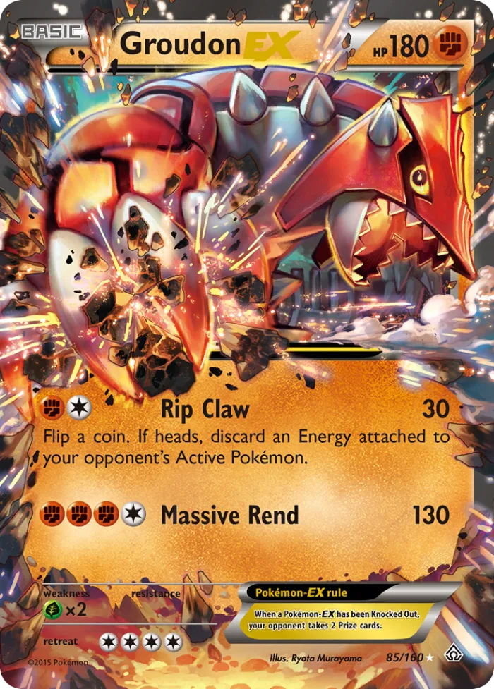 Groudon-EX #85 Primal Clash Pokemon card