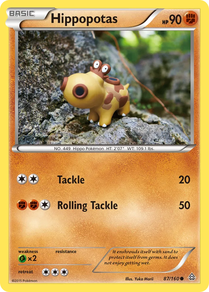 Hippopotas #87 Primal Clash Pokemon card