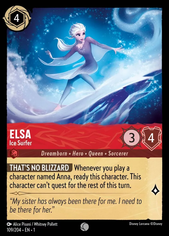 Elsa #109 The First Chapter Disney Lorcana card