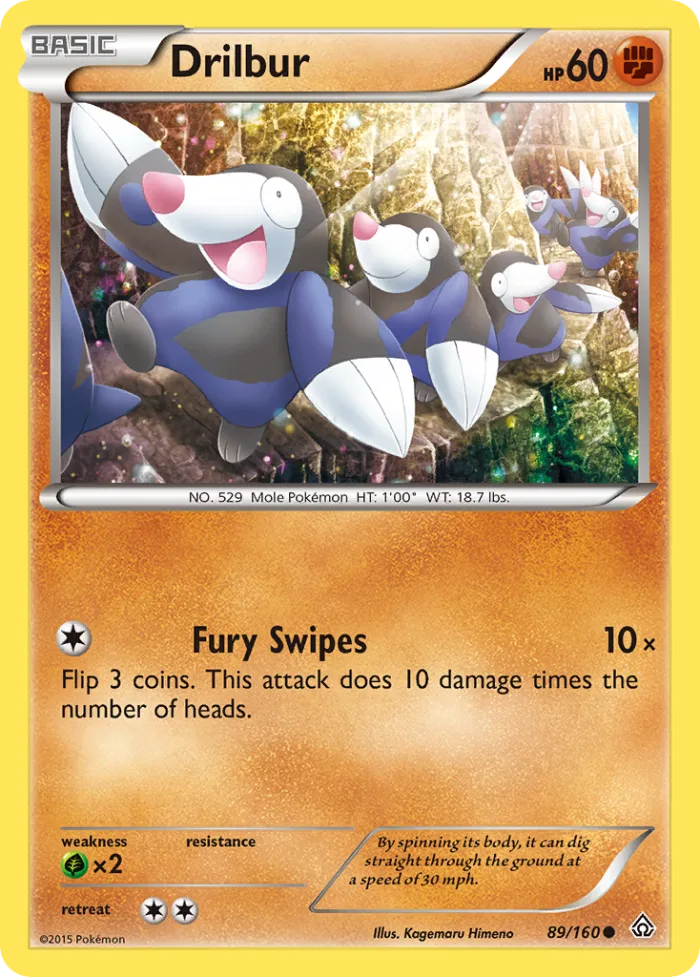 Drilbur #89 Primal Clash Pokemon card