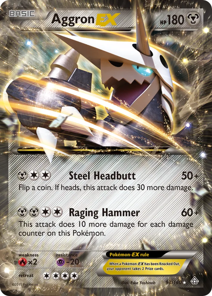Aggron-EX #93 Primal Clash Pokemon card