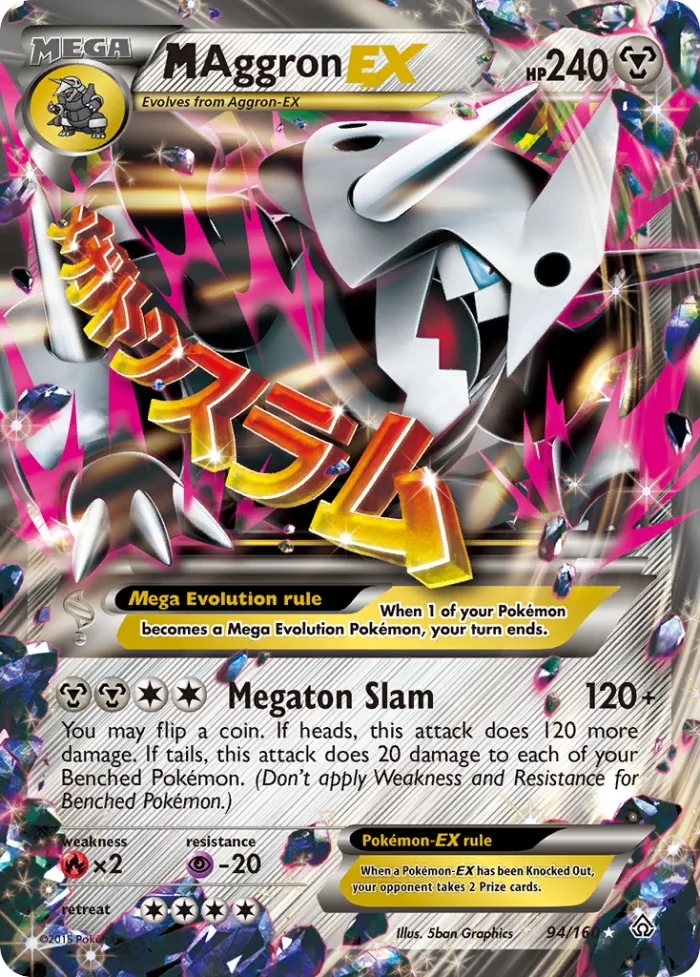 M Aggron-EX #94 Primal Clash Pokemon card