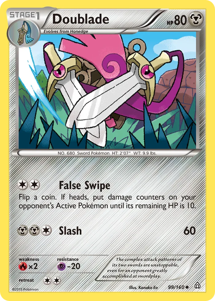 Doublade #99 Primal Clash Pokemon card