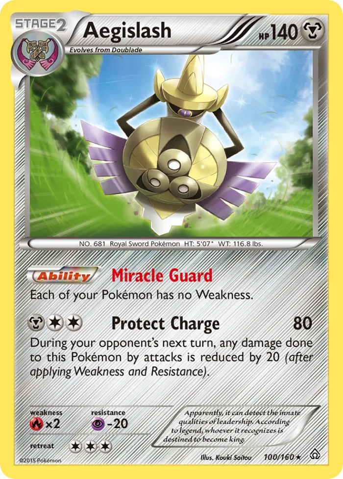 Aegislash #100 Primal Clash Pokemon card
