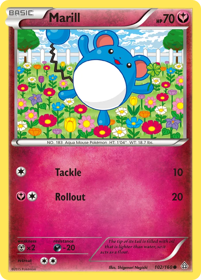 Marill #102 Primal Clash Pokemon card