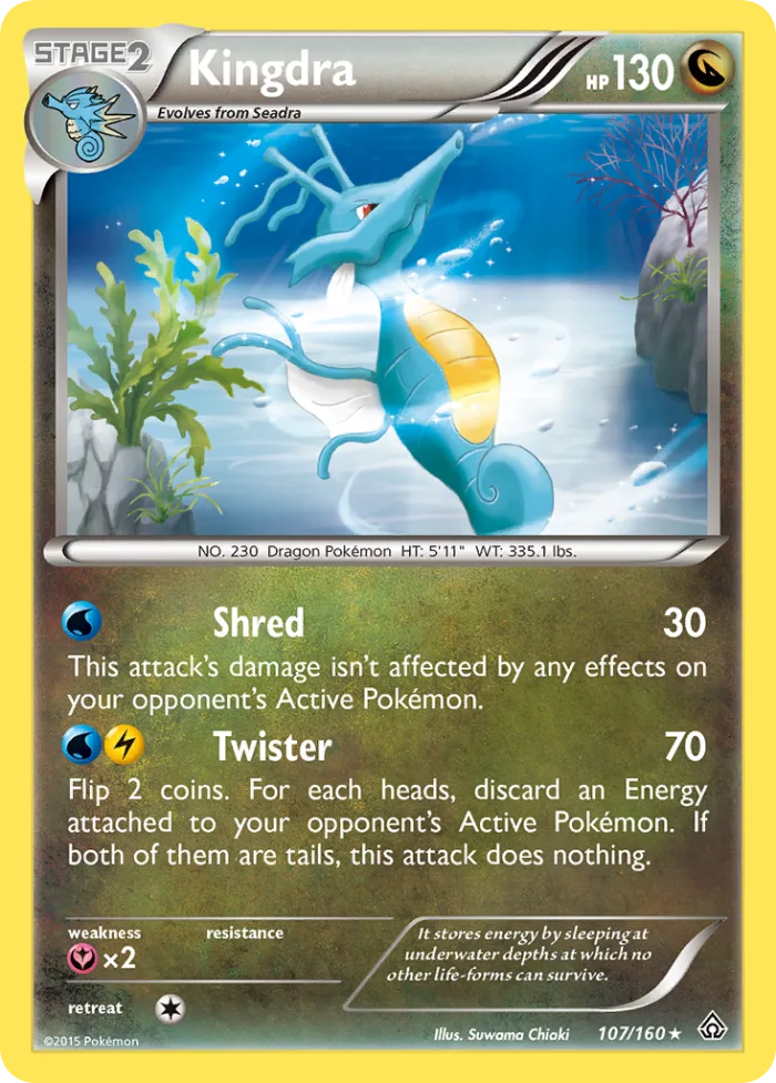 Kingdra #107 Primal Clash Pokemon card