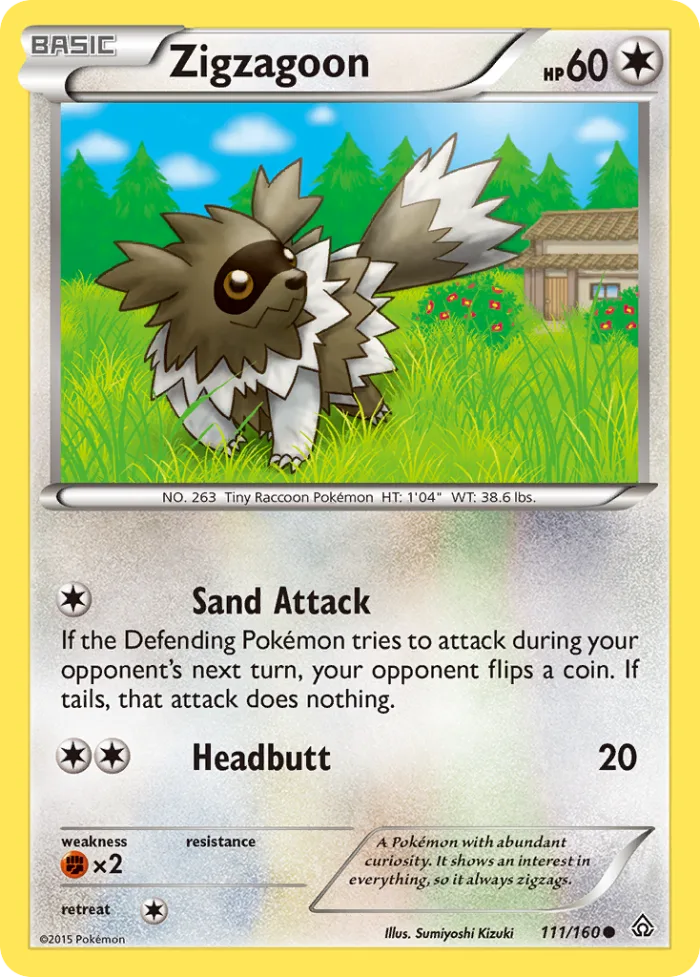 Zigzagoon #111 Primal Clash Pokemon card