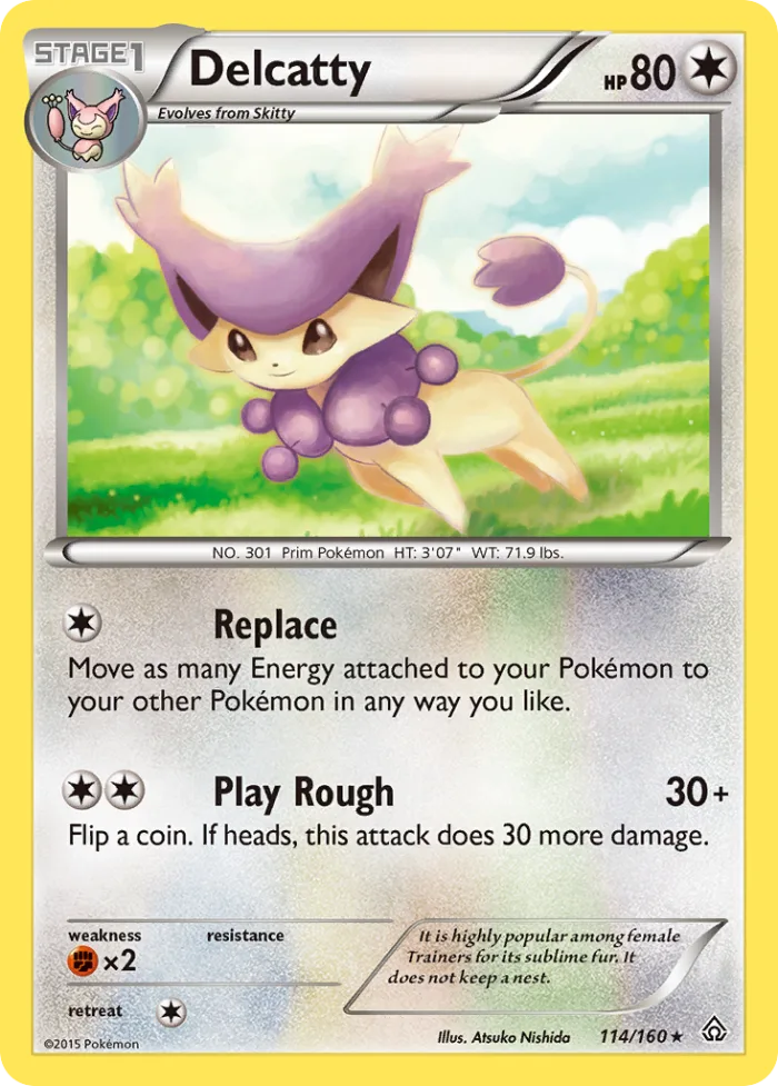 Delcatty #114 Primal Clash Pokemon card