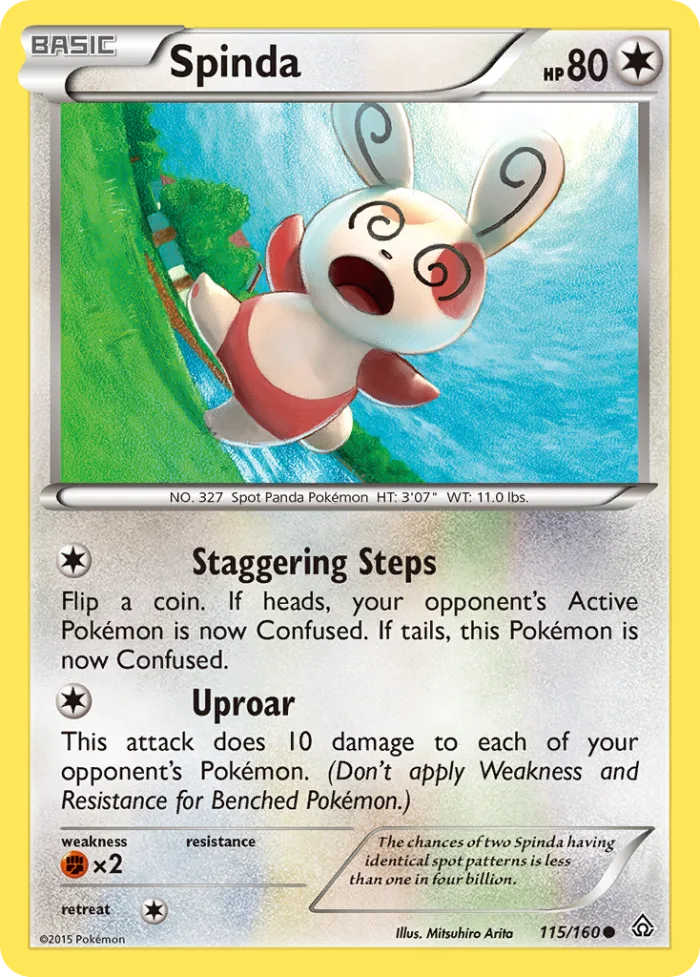 Spinda #115 Primal Clash Pokemon card
